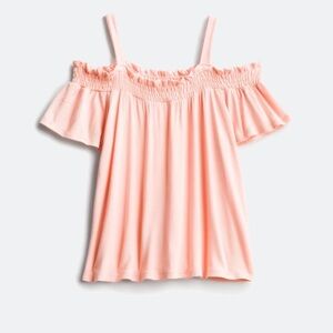 Kids Off-Shoulder Pink Top